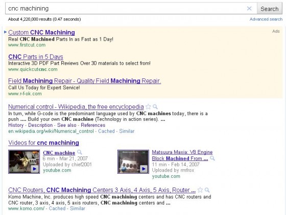 CNC Machining Video Search Results