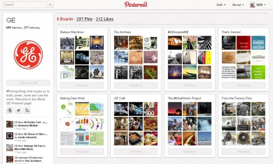 GE pinterest board