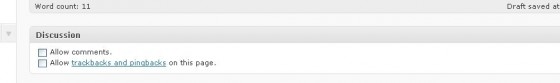 Wordpress Discussion Options